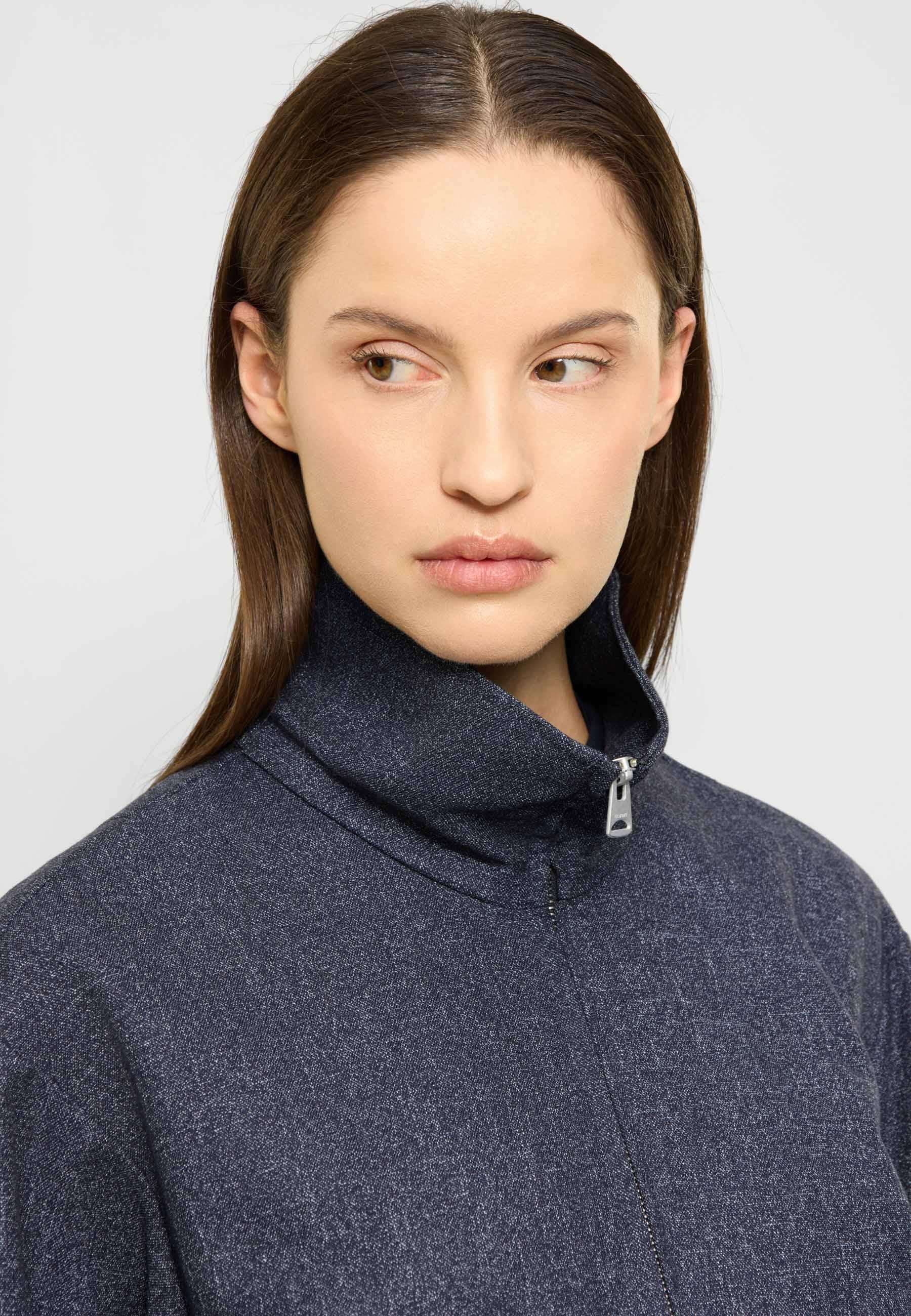 Elvine Enya Overshirt Navy Melange Damen Jacke Blouson blau